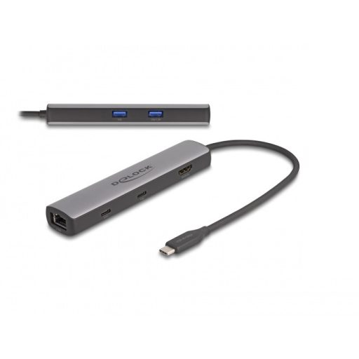 Delock USB 40 Gbps USB Type-C  dokkolóállomás 8K - HDMI / USB 10 Gbps / 2,5 Gigabit LAN / PD 3.0 100 W (87865)