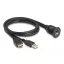 Delock HDMI-A kábel apa és A-típusú USB 2.0 apa - HDMI-A anya és A-típusú USB 2.0 anya 1m (87880)