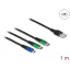 Delock 1 m hosszú, USB töltő kábel 3 az 1 A-típusú apa Micro USB -, es 2 x USB Type-C  csatlakozáshoz (87882)