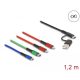 Delock 1,20 m hosszú, USB töltő kábel 4 az 1 A-típusú USB + USB-C apa 2 x Lightning-, Micro USB- és USB Type-C csatlakozáshoz (87884)
