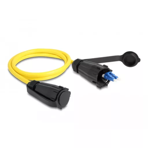 Delock Optikai szálas kábel LC Duplex - LC Duplex védő sapkával egy módozatú IP68 por és vízvédelemmel 1 m (87887)