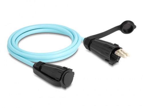 Delock Optikai szálas kábel LC Duplex - LC Duplex védő sapkával sokoldalú OM3 IP68 por és vízvédelemmel 2 m (87889)