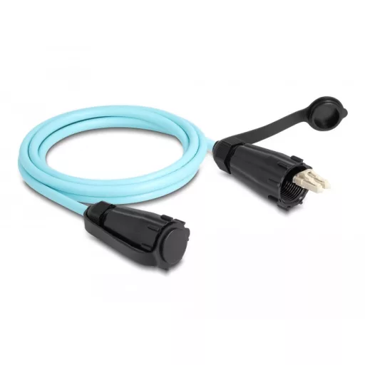 Delock Optikai szálas kábel LC Duplex - LC Duplex védő sapkával sokoldalú OM3 IP68 por és vízvédelemmel 2 m (87889)