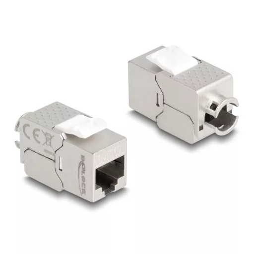 Delock Keystone Modul RJ45 anya - LSA Cat.6A Slim fokos eszköz nélkül szerelhető (87891)