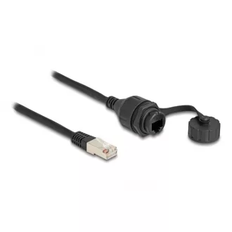   Delock RJ50 kábel apa - RJ50 anya beépített fedélsapkával IP67 por és vízmentességért 20 cm (87893)