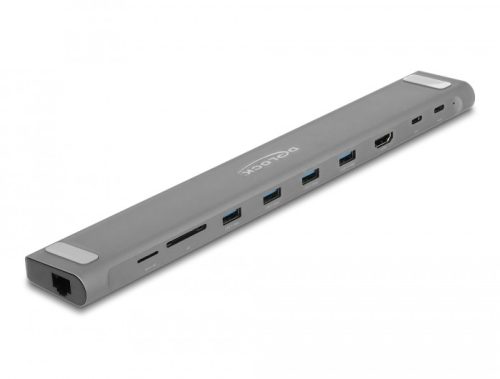 Delock USB Type-C , vékony dokkoló állomás 4K - HDMI / USB 3.2 Gen 1 / LAN / SD / PD 3.0 (87895)