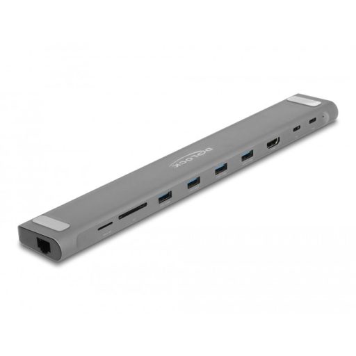 Delock USB Type-C , vékony dokkoló állomás 4K - HDMI / USB 3.2 Gen 1 / LAN / SD / PD 3.0 (87895)