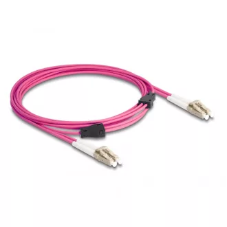   Delock Optikai kábel fém megerősítéssel LC Duplex - LC Duplex Multi-mód OM4 1 m (87913)