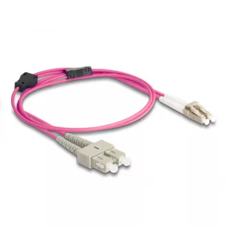   Delock Optikai kábel fém megerősítéssel LC Duplex - SC Duplex Multi-mód OM4 1 m (87916)
