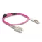 Delock Optikai kábel fém megerősítéssel LC Duplex - SC Duplex Multi-mód OM4 1 m (87916)