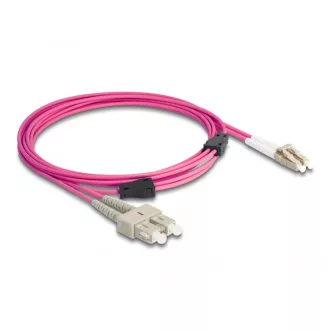   Delock Optikai kábel fém megerősítéssel LC Duplex - SC Duplex Multi-mód OM4 2 m (87917)