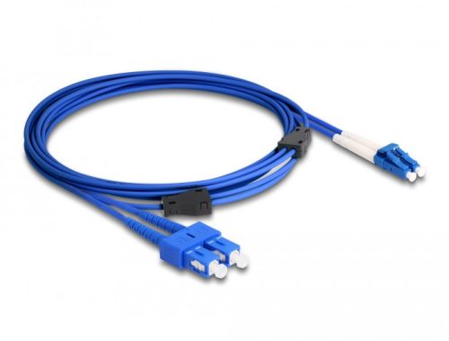 Delock Optikai kábel fém megerősítéssel LC Duplex - SC Duplex szimpla OS2 3 m (87924)