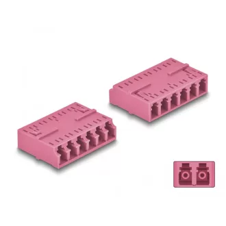   Delock Optikai szál kapcsolódás HD LC Hexaplex anya - LC Hexaplex anya ibolya (87928)