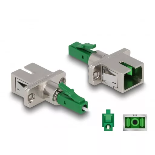 Delock Optikai szál hibrid párosító LC Simplex apa - SC Simplex anya zöld (87943)