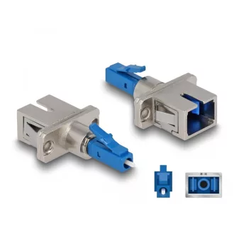   Delock Optikai szál hibrid párosító LC Simplex apa - SC Simplex anya kék (87944)