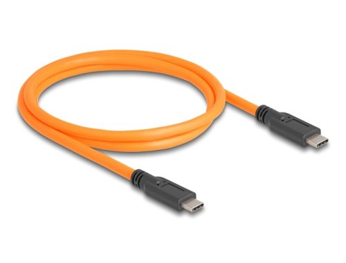 Delock USB 5 Gbps kábel USB Type-C  apa - USB Type-C  apa kötött felvételre 1 m narancs színű