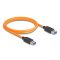 Delock USB 5 Gbps kábel A-típusú USB apa - A-típusú USB apa kötött felvételre 1 m narancs színű (87962)