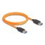 Delock USB 5 Gbps kábel A-típusú USB apa - A-típusú USB apa kötött felvételre 1 m narancs színű (87962)