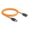 Delock USB 5 Gbps kábel A-típusú USB apa - A-hüvely USB apa kötött felvételre 1 m narancs színű (87963)