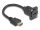 Delock D-típusú HDMI kábel apa   anya fekete 20 cm (87966)