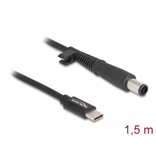 Delock Laptop töltőkábel USB Type-C  apa - HP 7,4 x 5,0 mm apa (87972)