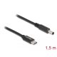 Delock Laptop töltőkábel USB Type-C  apa - Dell 4,5 x 3,0 mm apa (87974)