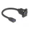 Delock D-típusú USB 5 Gbps kábel A-típusú anya   A-típusú anya fekete 20 cm (87983)
