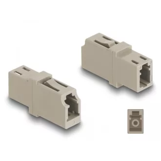   Delock Optikai szál párosító LC Simplex anya - LC Simplex anya OM1/OM2 bézs (87986)