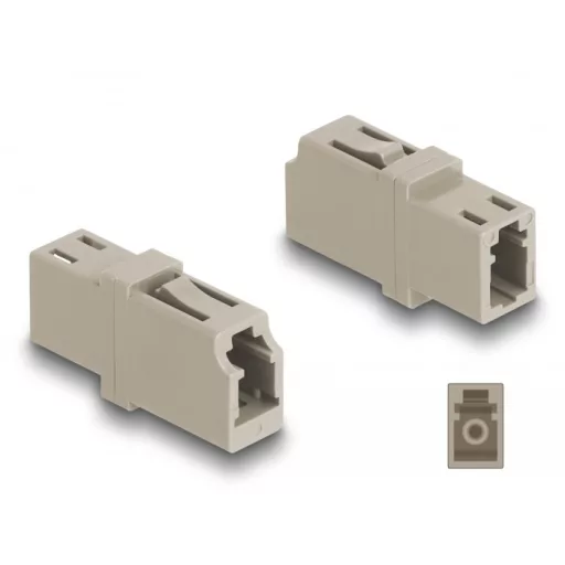 Delock Optikai szál párosító LC Simplex anya - LC Simplex anya OM1/OM2 bézs (87986)