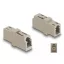 Delock Optikai szál párosító LC Simplex anya - LC Simplex anya OM1/OM2 bézs (87986)