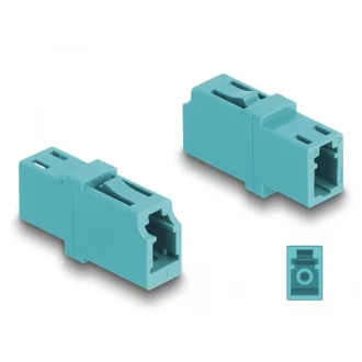   Delock Optikai szál párosító LC Simplex anya - LC Simplex anya OM3 aqua (87987)