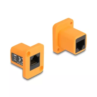  Delock D-típusú Modul RJ45 anya   anya narancssárga (87998)