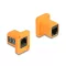 Delock D-típusú Modul RJ45 anya   anya narancssárga (87998)
