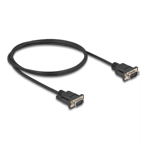 Delock D-Sub9-es, RS-232 soros kábel, apa-apa, 1 m (88000)