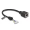 Delock Kábel RJ45 anya   tűfej anya 2,00 mm 8 tűs 23 cm Cat.5e, fekete (88006)
