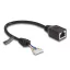 Delock Kábel RJ45 anya   tűfej anya 2,00 mm 8 tűs 23 cm Cat.5e, fekete (88006)