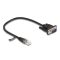 Delock Kábel RJ45 apa - soros RS-232 D-Sub 9 apa, 30 cm, fekete (88008)