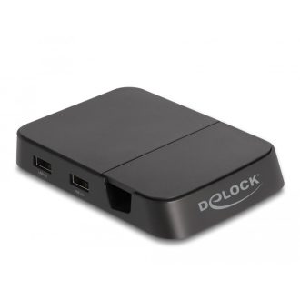   Delock 4K okostelefon dokkoló állomás beépített tartóval - HDMI / USB / Hub / SD / Micro-SD Android és Windows eszközökhöz (88018)