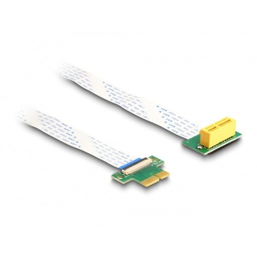 Delock PCI Expressz riser kártya x1 apa - x1 szlot 90 -os szögben FPC kábellel 15 cm hosszú (88021)