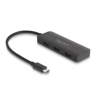   Delock Elosztó USB Type-C  csatlakozóval (DP alternatív mód támogatás)   2 db. HDMI MST 4K 60 Hz (88040)