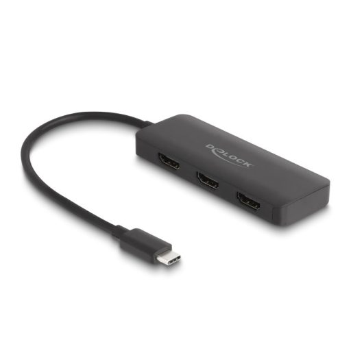 Delock Elosztó USB Type-C  csatlakozóval (DP alternatív mód támogatás)   2 db. HDMI MST 4K 60 Hz (88040)