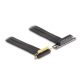 Delock PCI Expressz riser kártya x4 apa 90 -os szögben - x4 szlot 90 -os szögben kábellel 30 cm (88044)