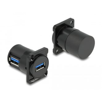   Delock D-típusú Modul USB 2.0 A-típusú anya - anya 90 fokban ívelt (88059)