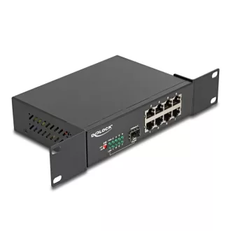   Delock 10" Gigabit Ethernet-kapcsoló, 8 port + 1 SFP (88064)