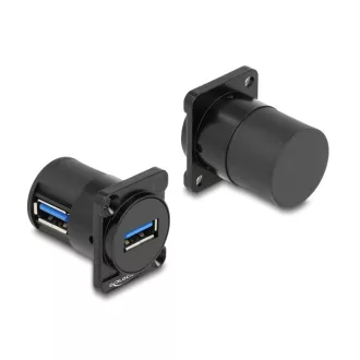   Delock D-típusú Modul USB 5 Gbps A-típusú hüvely - hüvely 90 fokban ívelt (88067)