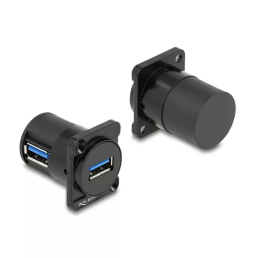 Delock D-típusú Modul USB 5 Gbps A-típusú hüvely - hüvely 90 fokban ívelt (88067)