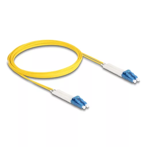 Delock Üvegszálas optikai kábel LC Duplex - LC Duplex egyszerű módozatú, OS2 hajlított, 3 m (88072)