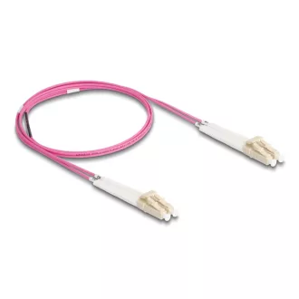   Delock Üvegszálas optikai kábel LC Duplex - LC Duplex egyszerű többszörös, OM4 hajlított, 1 m (88087)