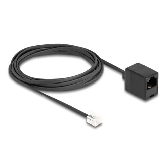   Delock Telefonkábel RJ11 apa - RJ45 anya, fekete, 3 m (88094)