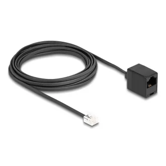   Delock Telefonkábel RJ11 apa - RJ45 anya, fekete, 5 m (88095)